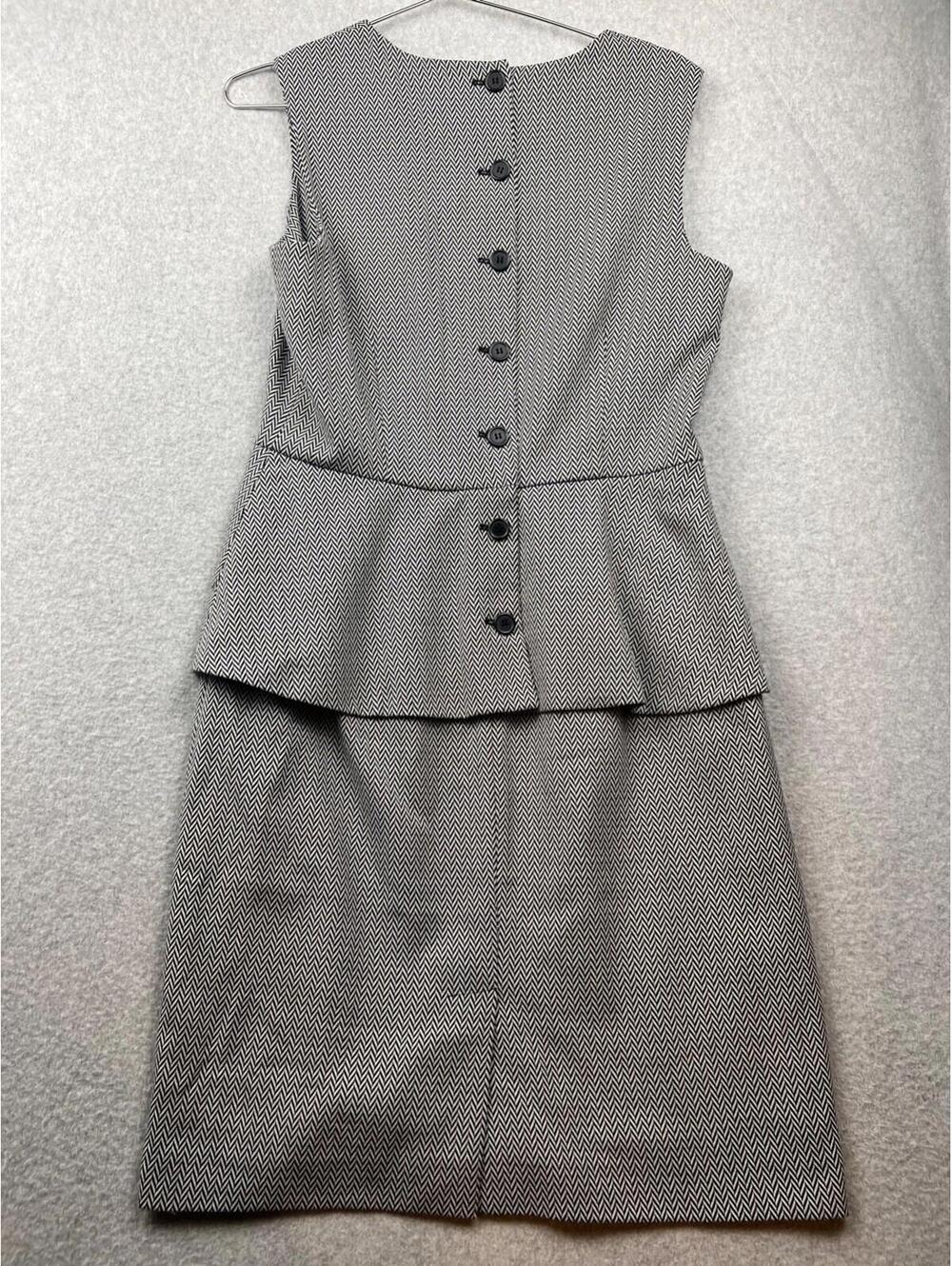 Calvin Klein Sheath Houndstooth Dress Womens 10 Business Career Office - Picture 4 of 10